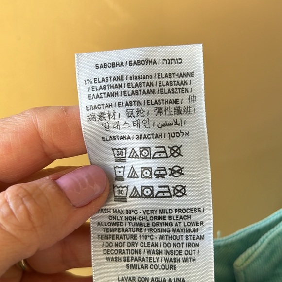 Guess Jeans New w Tag Sz 25 Cosmo High Rise Wide Leg in Ocean Breeze - Picture 10 of 10